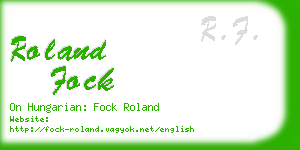 roland fock business card